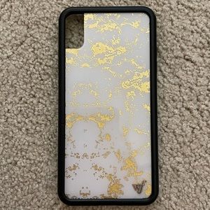 White/Gold Marble Wildflower Case (iPhone XS Max)